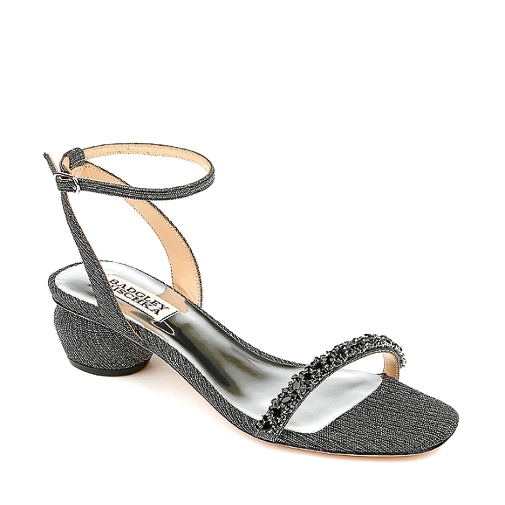 Badgley Mischka Glittering Black Heels